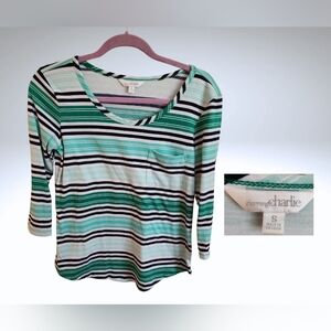 Charming Charlie striped top sz S